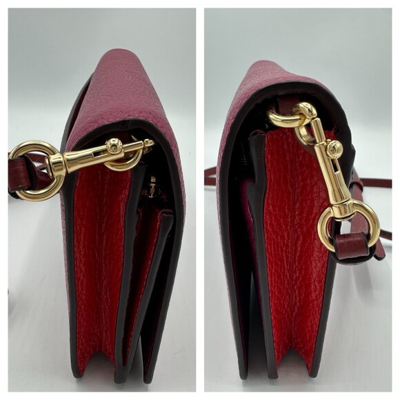 💰SALE💰 NWOT Coach Horse & Carriage Anna Fold-Over Clutch Crossbody + Charm - Picture 10 of 16